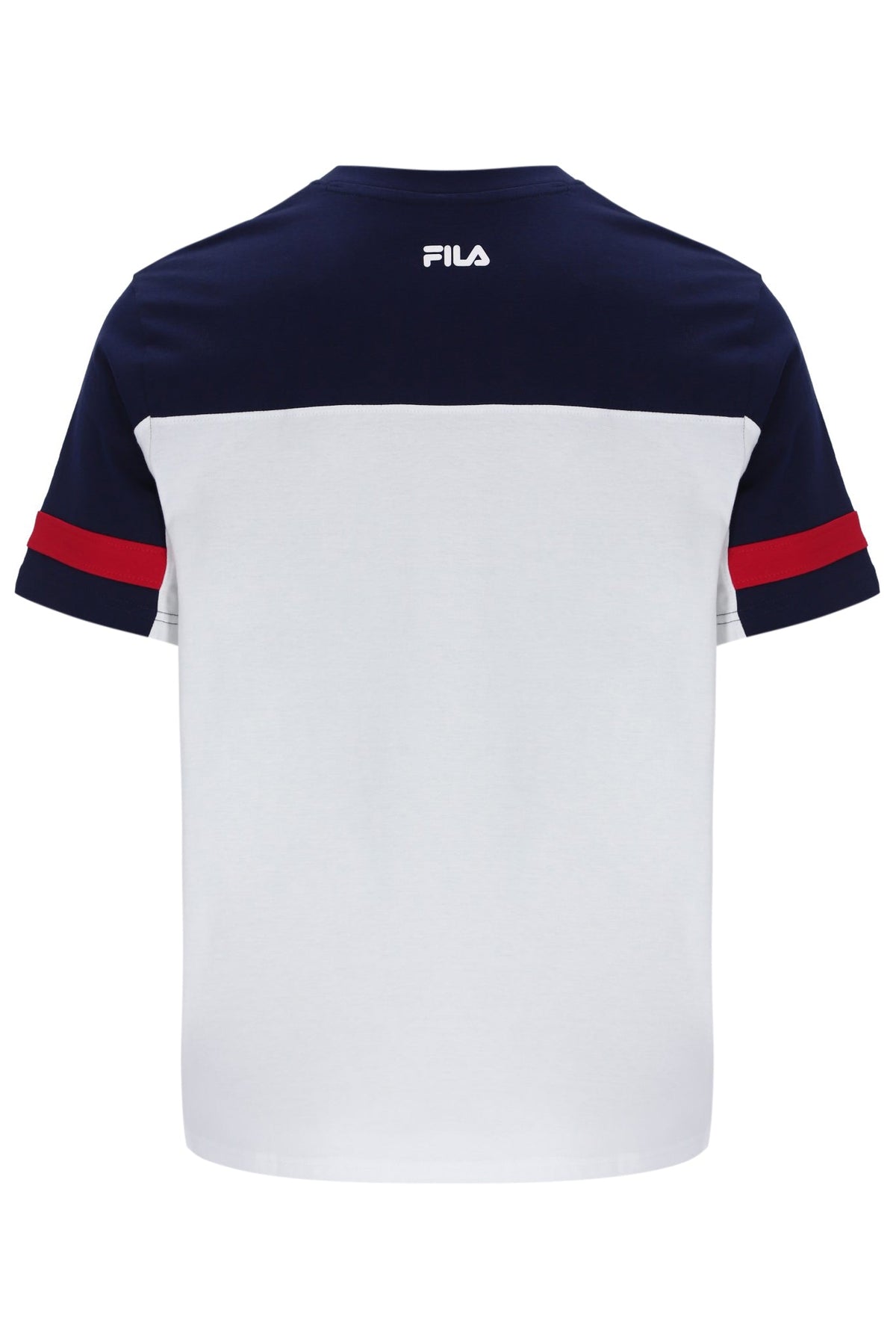 White Damon Cut and Sew Tee - Fila Navy