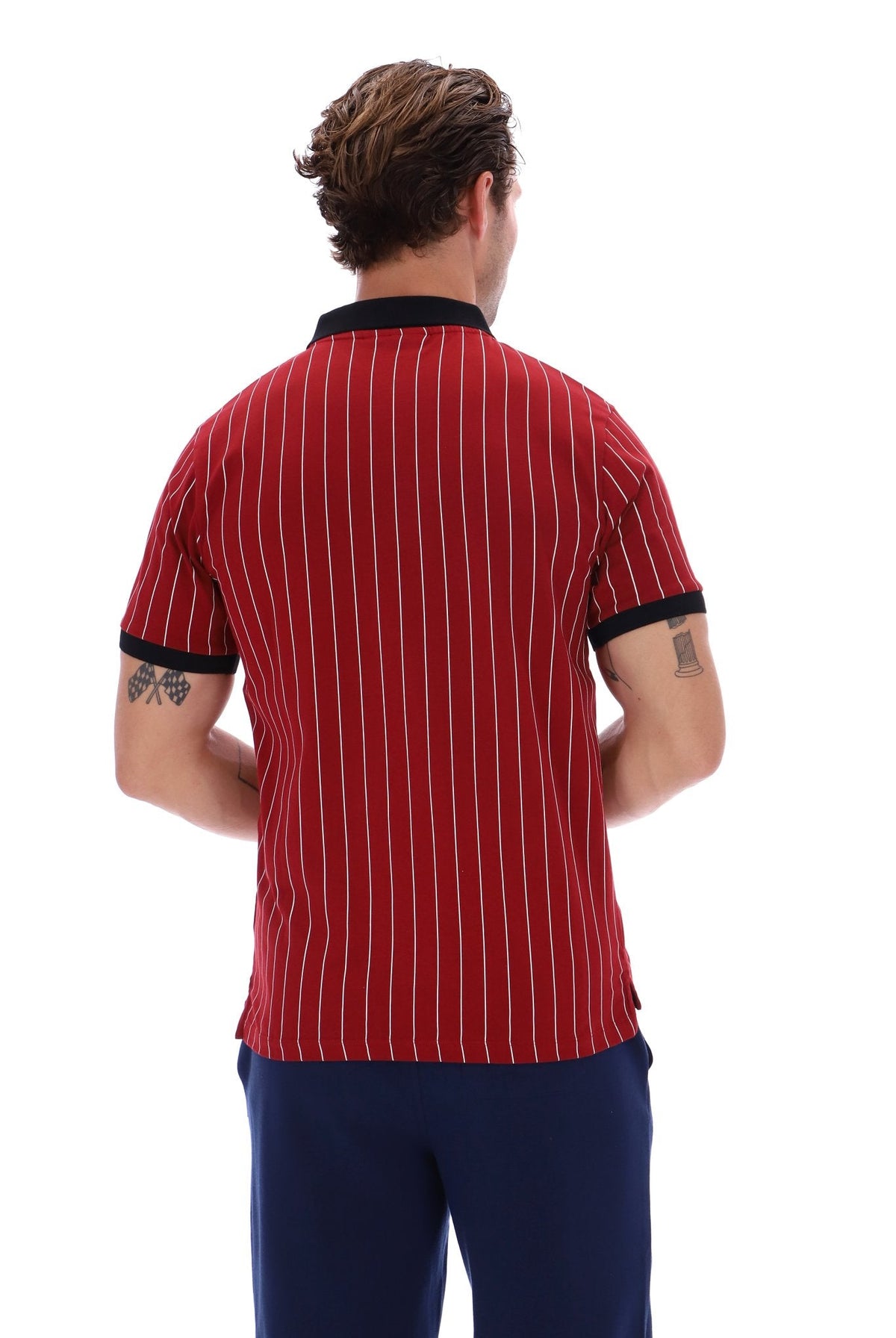 Sun Dried Tomato BB1 Classic Vintage Striped Polo - Sun Dried Tomato