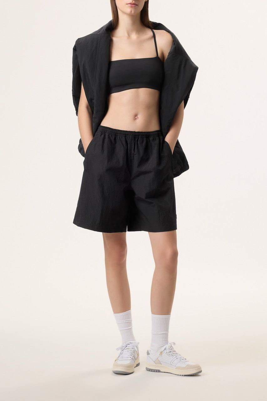 Black Fila x Hailey Bieber Crinkle Shorts - Black