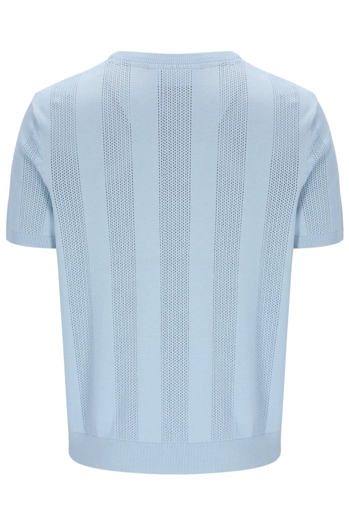 Skyway Corrado Knitted Panel Tee - Calming Baby Blue