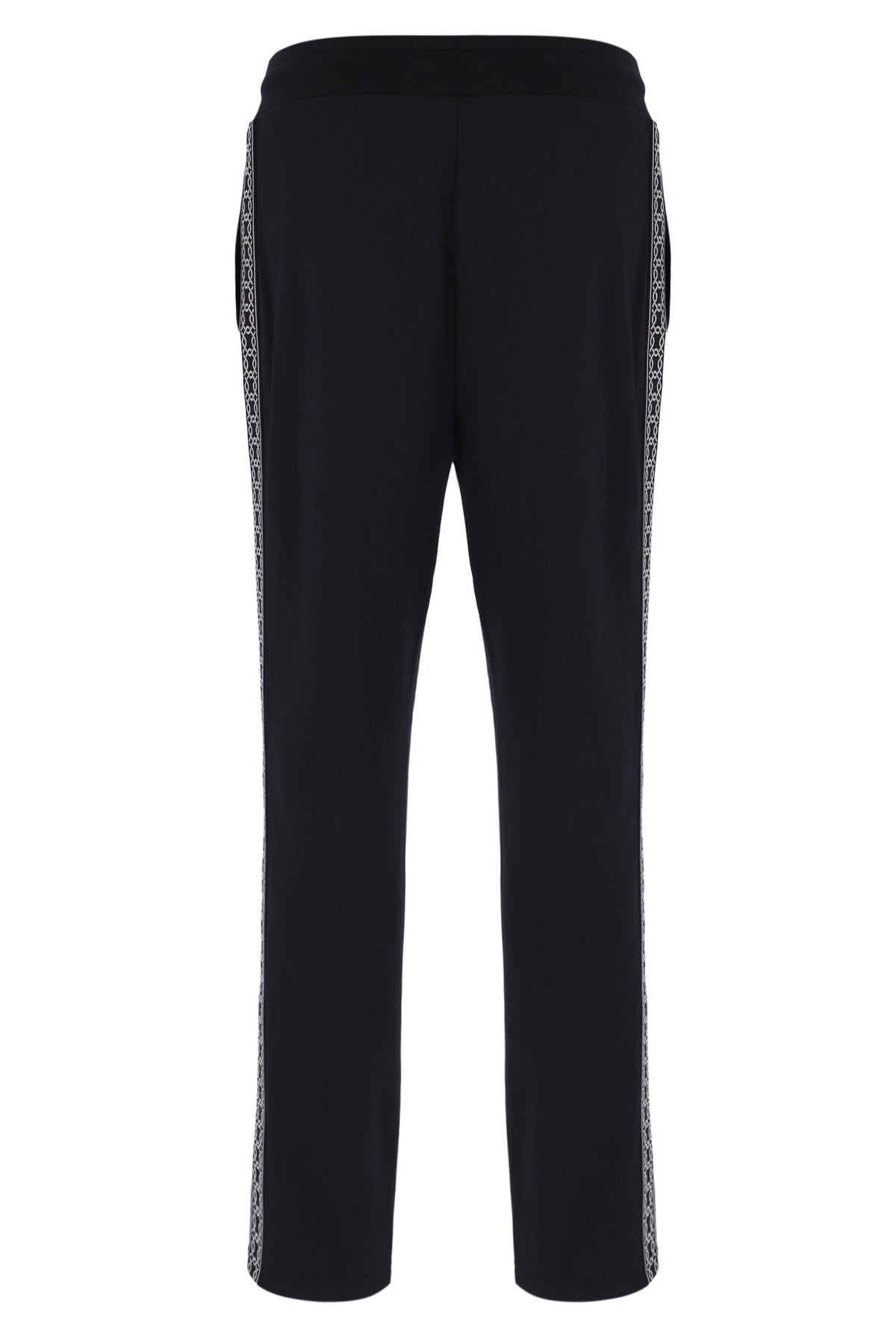 Black Layton Straight Leg Pants with Tape Detail - Black