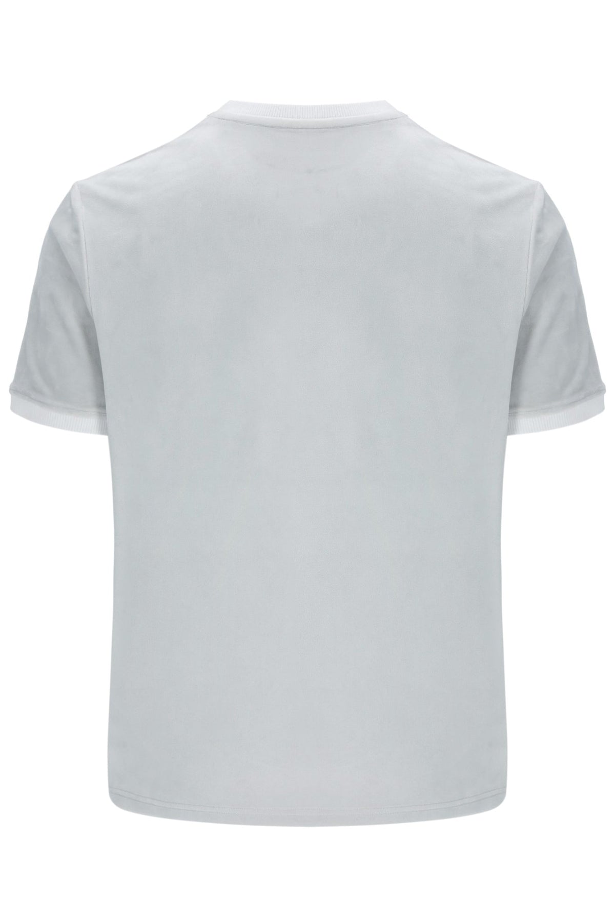 Dawn Blue Basilio Velour Tee - White