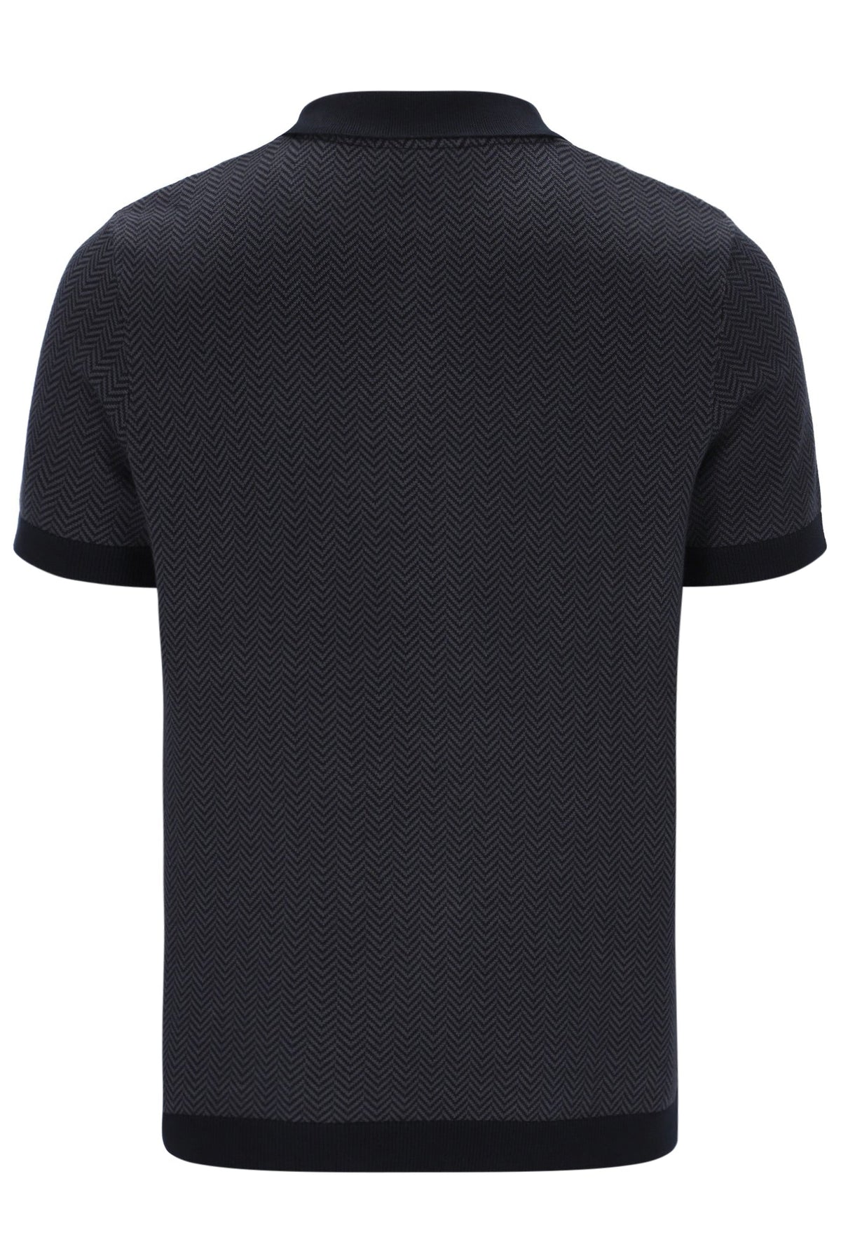 Black Marty Zip Polo - Black