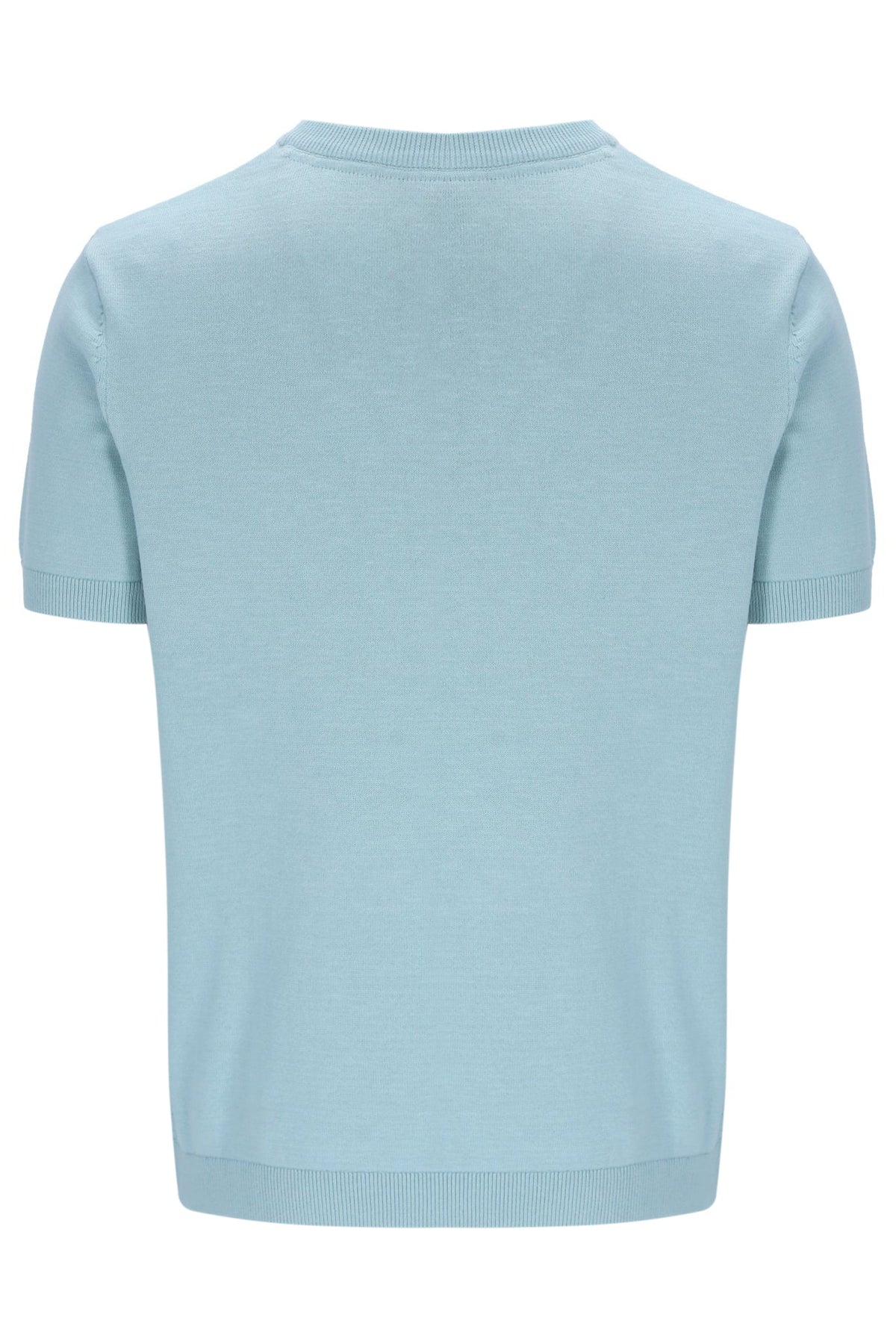 Sterling Blue Don Textured Knitted T-Shirt - Baby blue