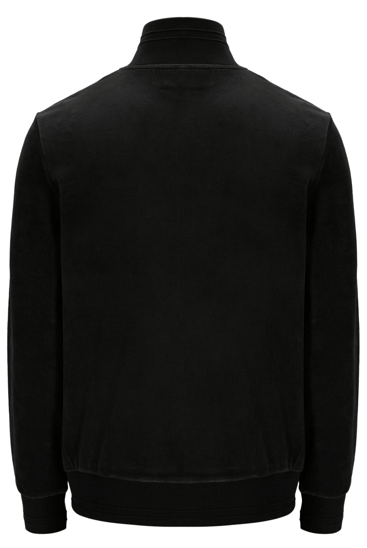 Black Nero Velour Track Top - Black