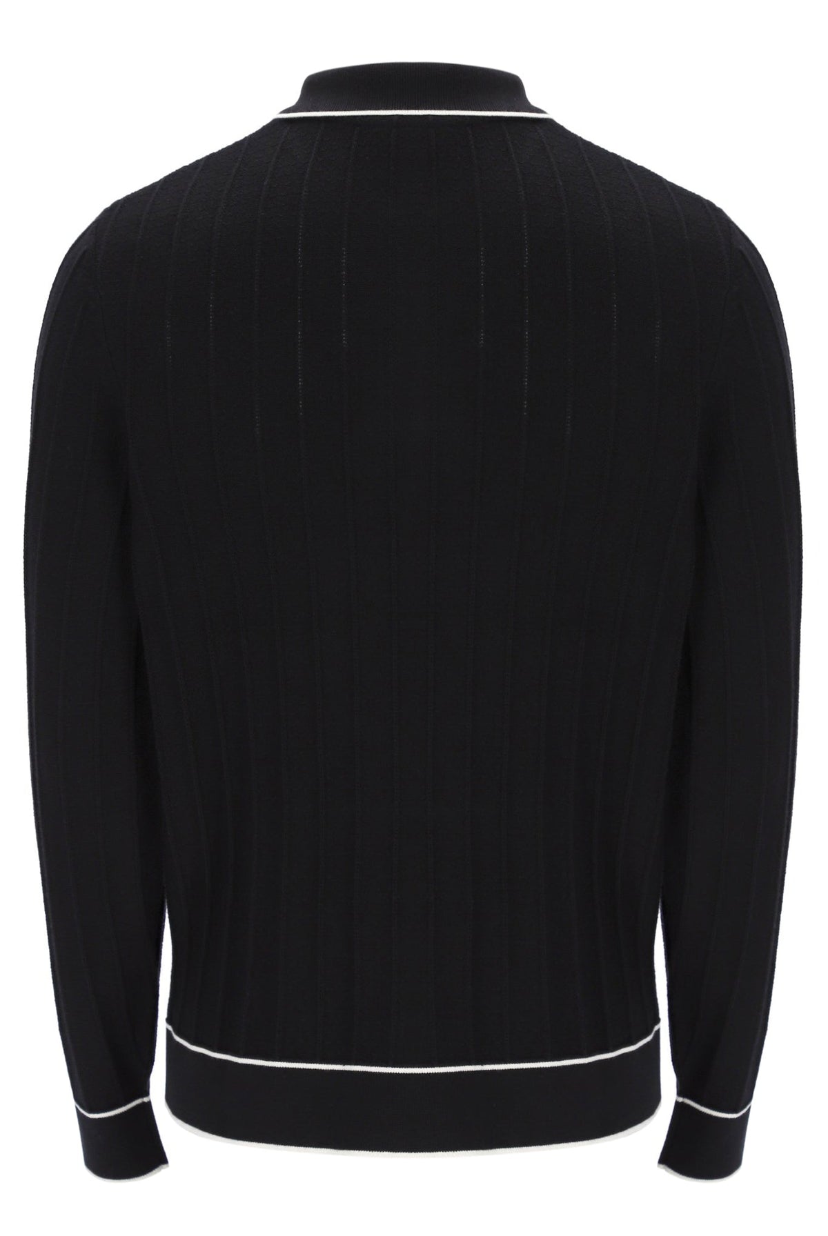 Black Sully Long Sleeve Polo Shirt - Black