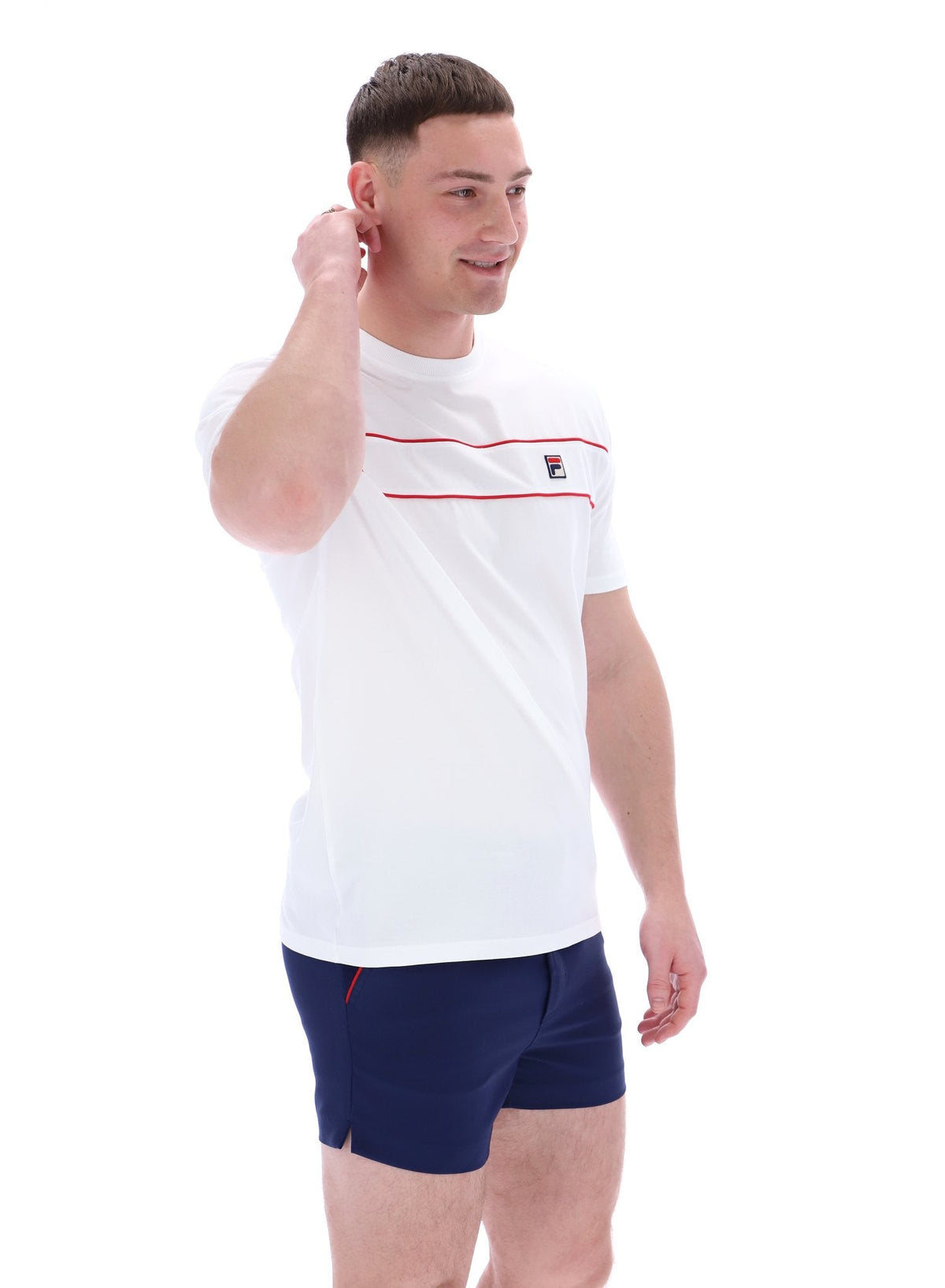White Williams Contrast Piping T-Shirt - White