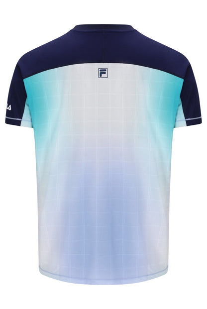 Blue Men’s Henry Neck Tennis T-Shirt - Nova Color
