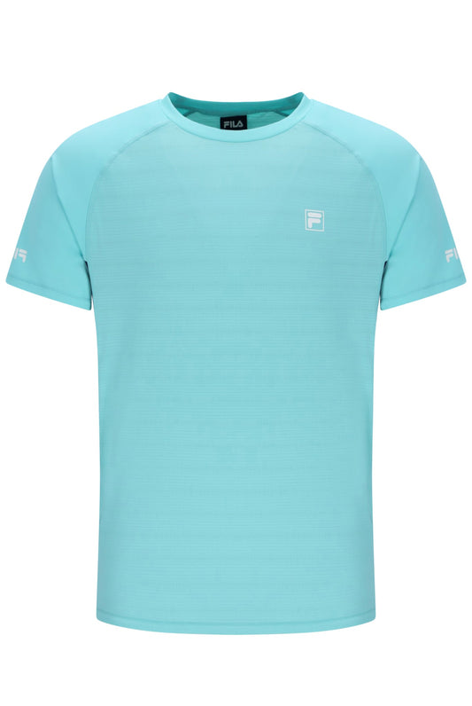 Aqua Unisex Round Neck Tennis T-Shirt - Turquoise Aqua Blue