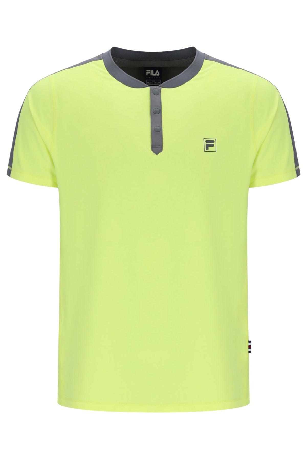 Lemon Men’s Henry Neck Tennis T-Shirt - Acid Lime