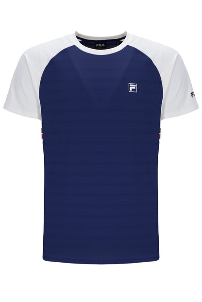 Navy Unisex Round Neck Tennis T-Shirt - Navy
