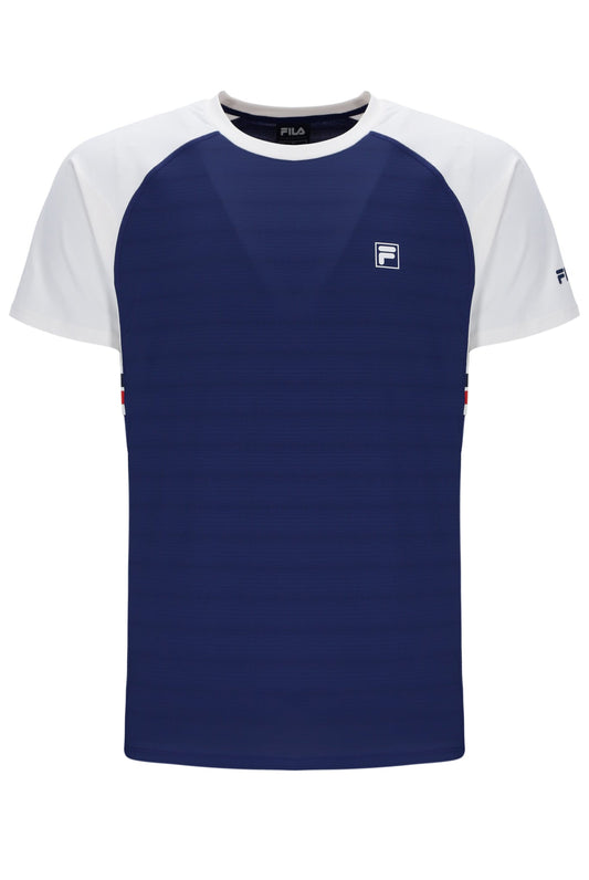 Navy Unisex Round Neck Tennis T-Shirt - Navy