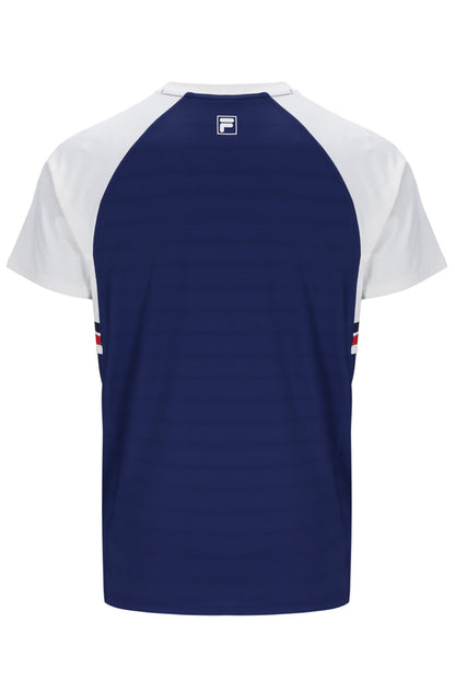 Navy Unisex Round Neck Tennis T-Shirt - Navy