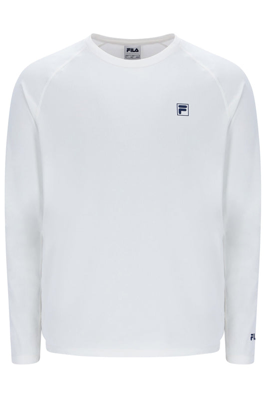 Off White Men's Long Sleeve Tennis T-Shirt - White