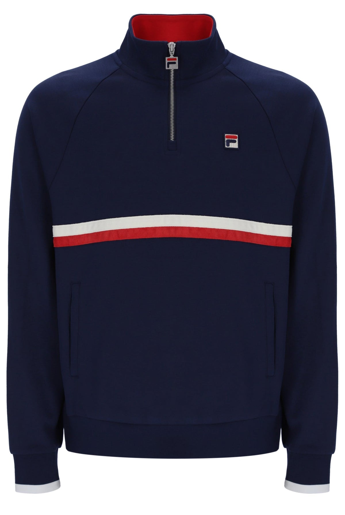 Fila Navy Rolando 1/4 Zip Neck Sweatshirt - Fila Navy