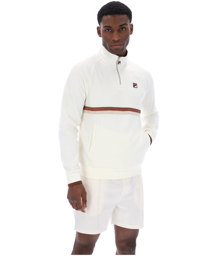 Gardenia Rolando 1/4 Zip Neck Sweatshirt - Gardenia