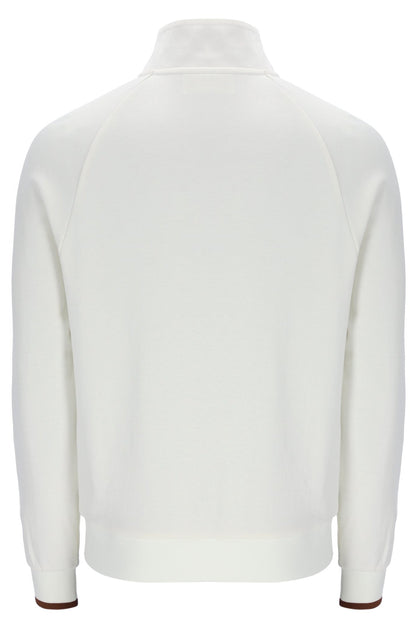 Gardenia Rolando 1/4 Zip Neck Sweatshirt - Gardenia