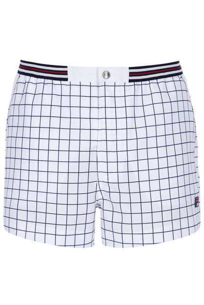White High Tide Terry Pocket Stripe Shorts - White