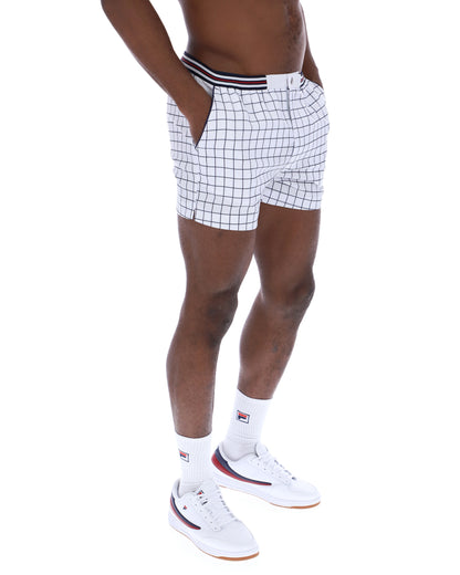White High Tide Terry Pocket Stripe Shorts - White