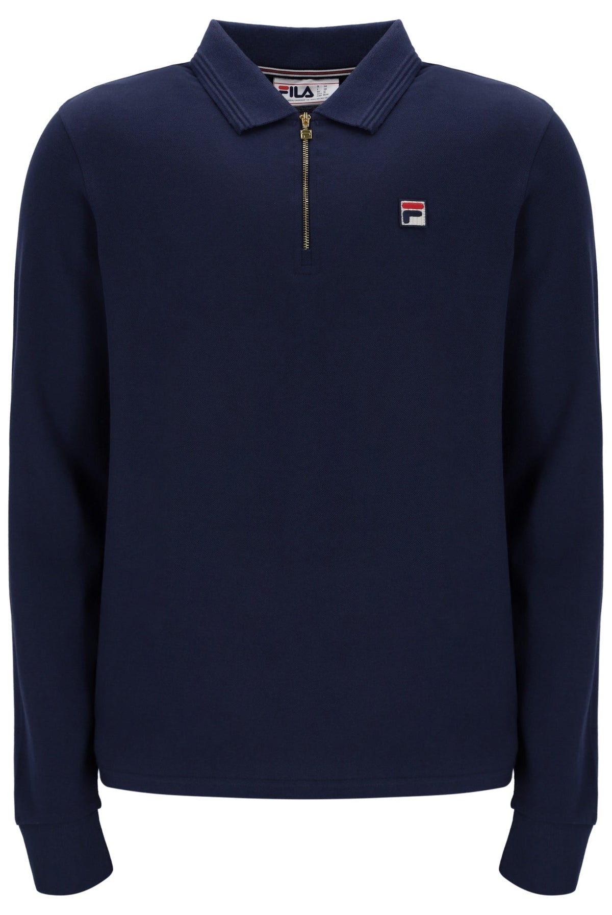 Fila Navy Emiliano Long-Sleeve Polo - Fila Navy