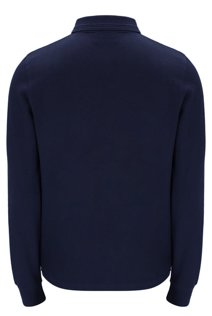 Fila Navy Emiliano Long-Sleeve Polo - Fila Navy