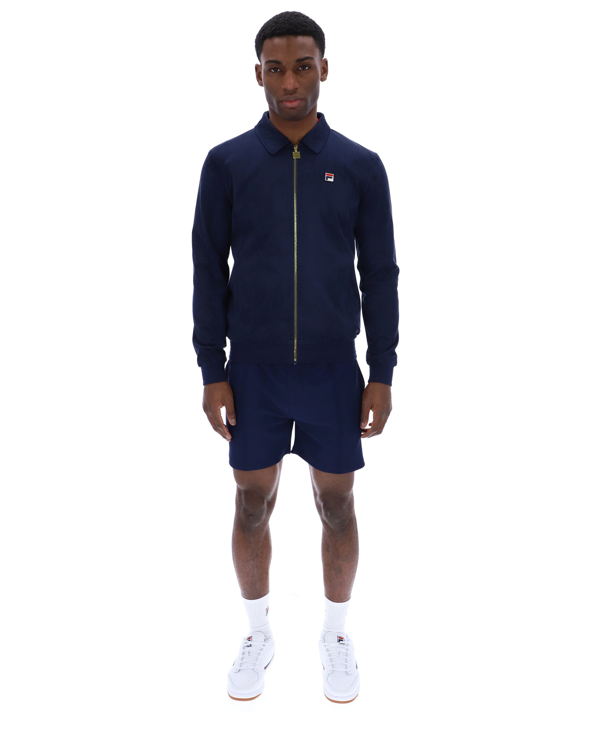 Fila Navy Francesco Suede Jacket - Navy
