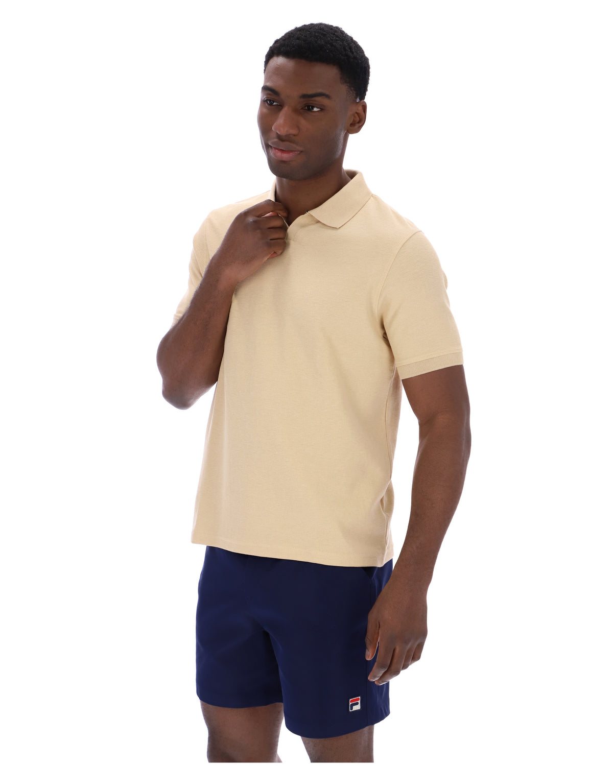 Classic Beige Tristiano Textured Polo - Classic Beige