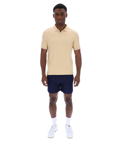 Classic Beige Tristiano Textured Polo - Classic Beige