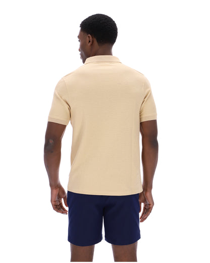 Classic Beige Tristiano Textured Polo - Classic Beige