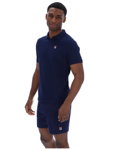 Fila Navy Tristiano Textured Polo - Fila Navy