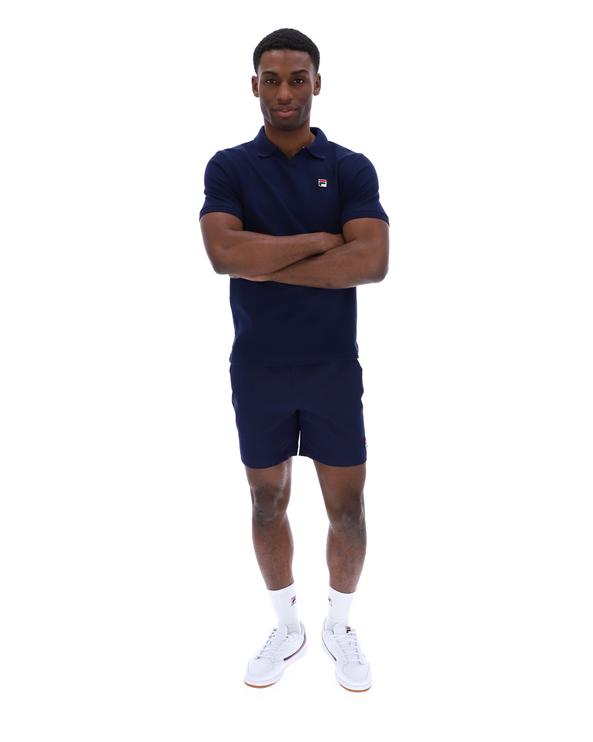 Fila Navy Tristiano Textured Polo - Fila Navy