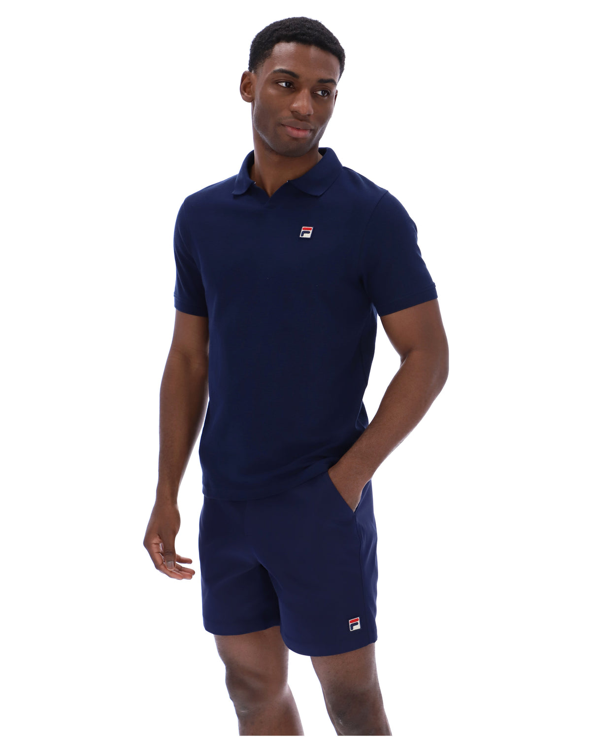 Fila Navy Tristiano Textured Polo - Fila Navy