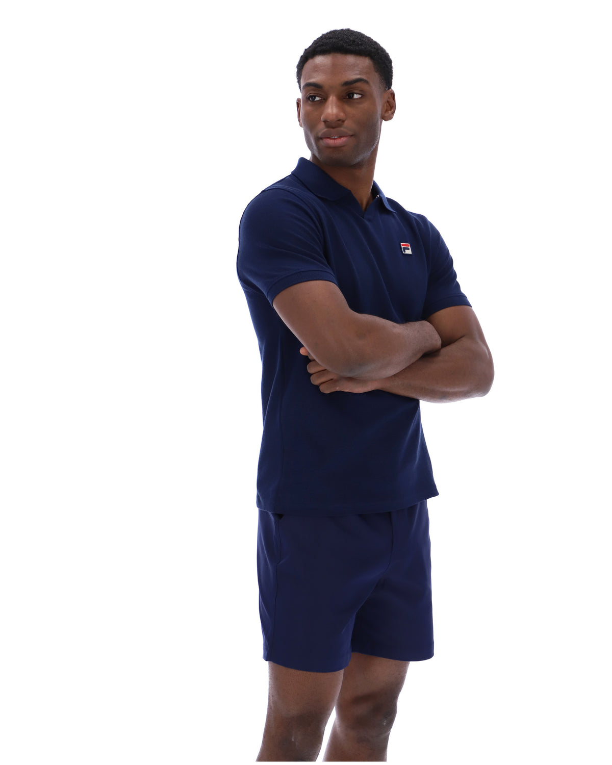 Fila Navy Tristiano Textured Polo - Fila Navy