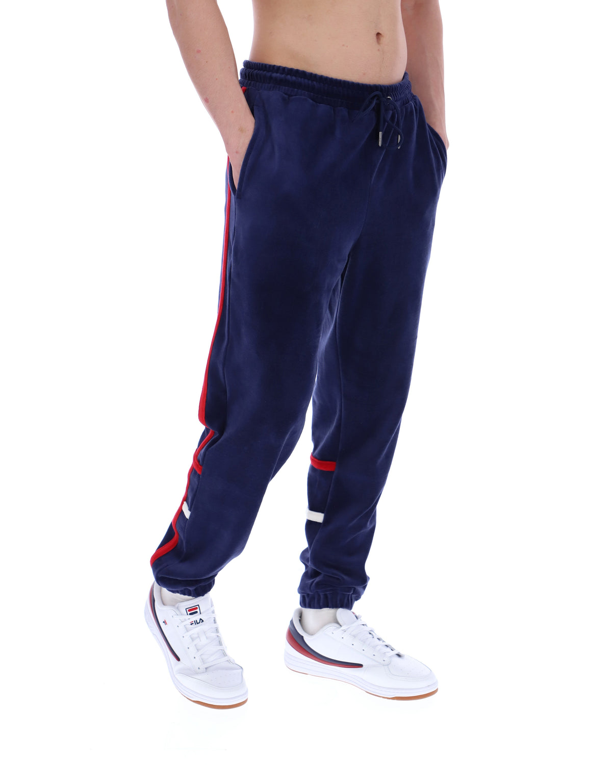 Fila Navy Otello Contrast Panel Track Pants - Fila Navy