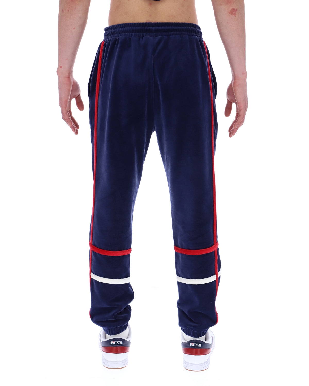 Fila Navy Otello Contrast Panel Track Pants - Fila Navy