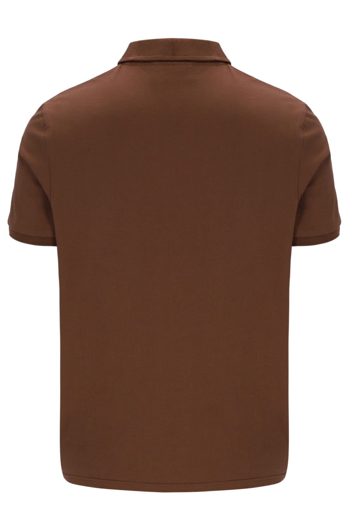 Cappuccino Ettore Zip Polo - Spanish Burgundy