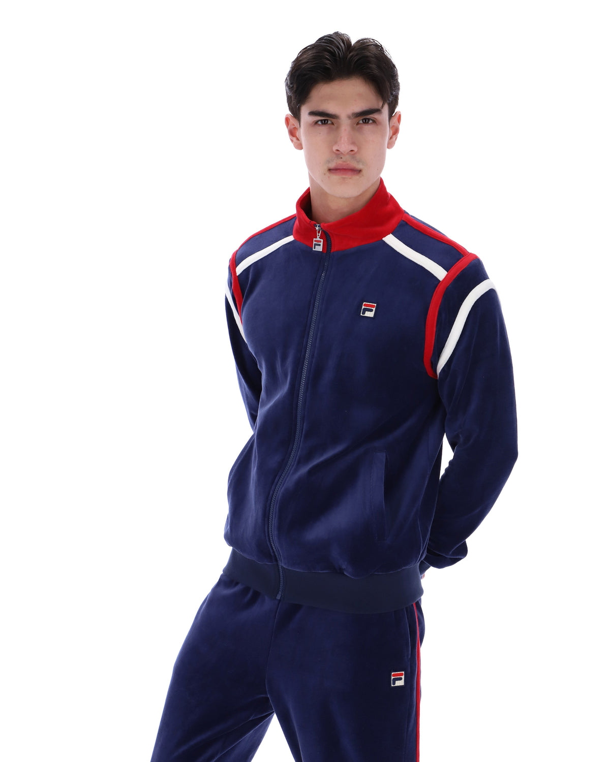 Fila Navy Gabriele Contrast Panel Track Top - Fila Navy