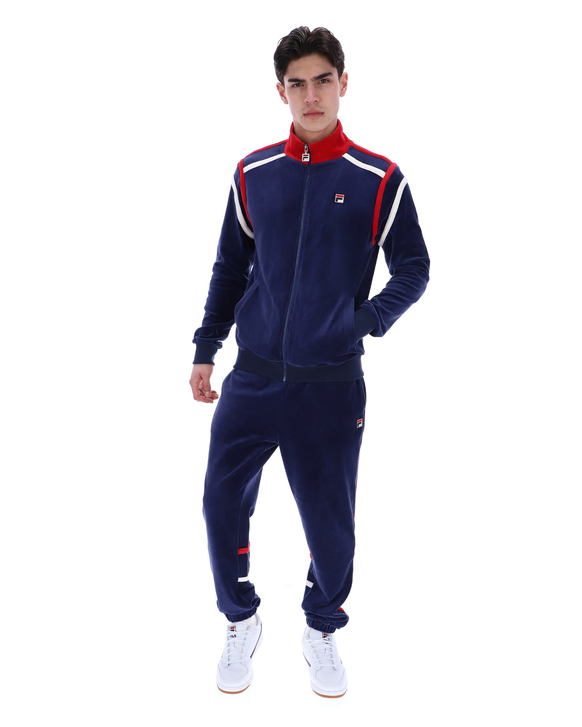 Fila Navy Gabriele Contrast Panel Track Top - Fila Navy