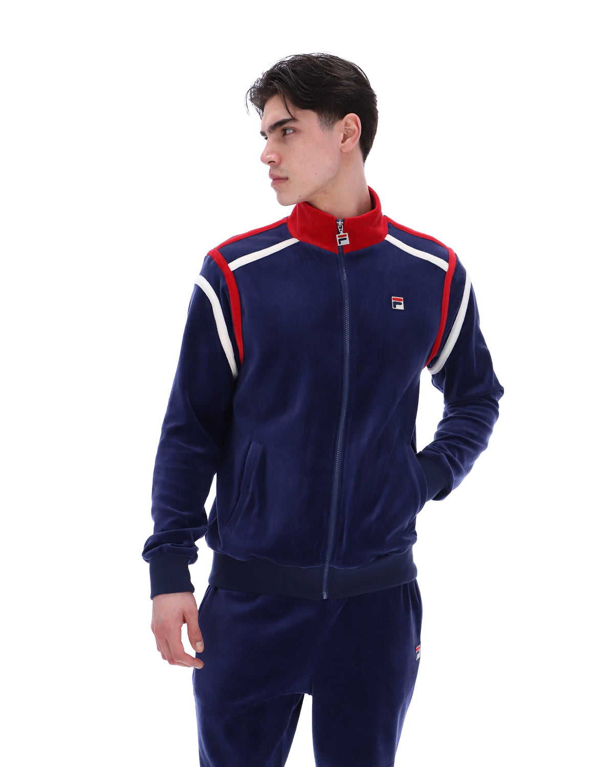 Fila Navy Gabriele Contrast Panel Track Top - Fila Navy