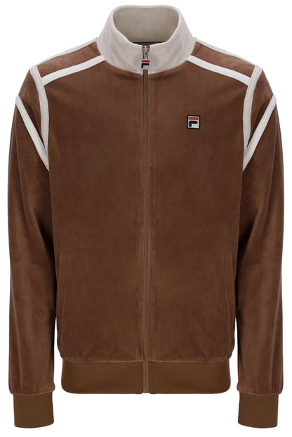 Cappuccino Gabriele Contrast Panel Track Top - Capuchino
