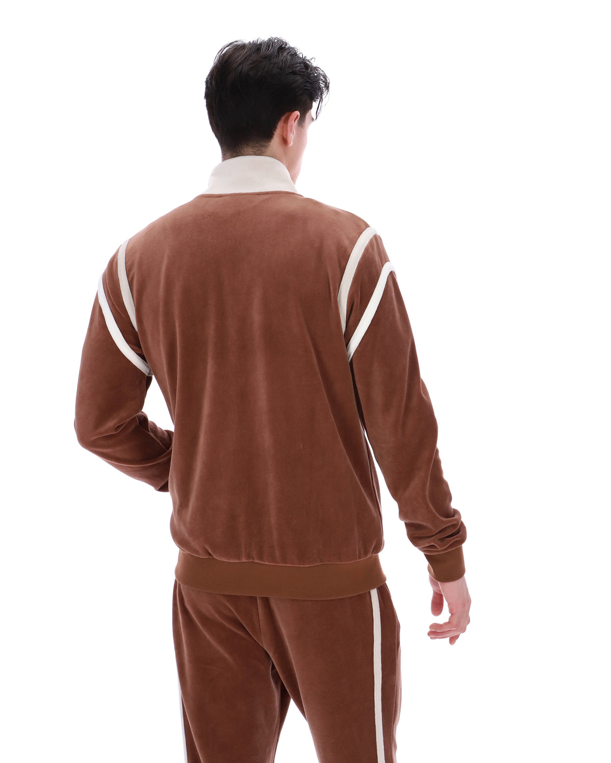 Cappuccino Gabriele Contrast Panel Track Top - Capuchino