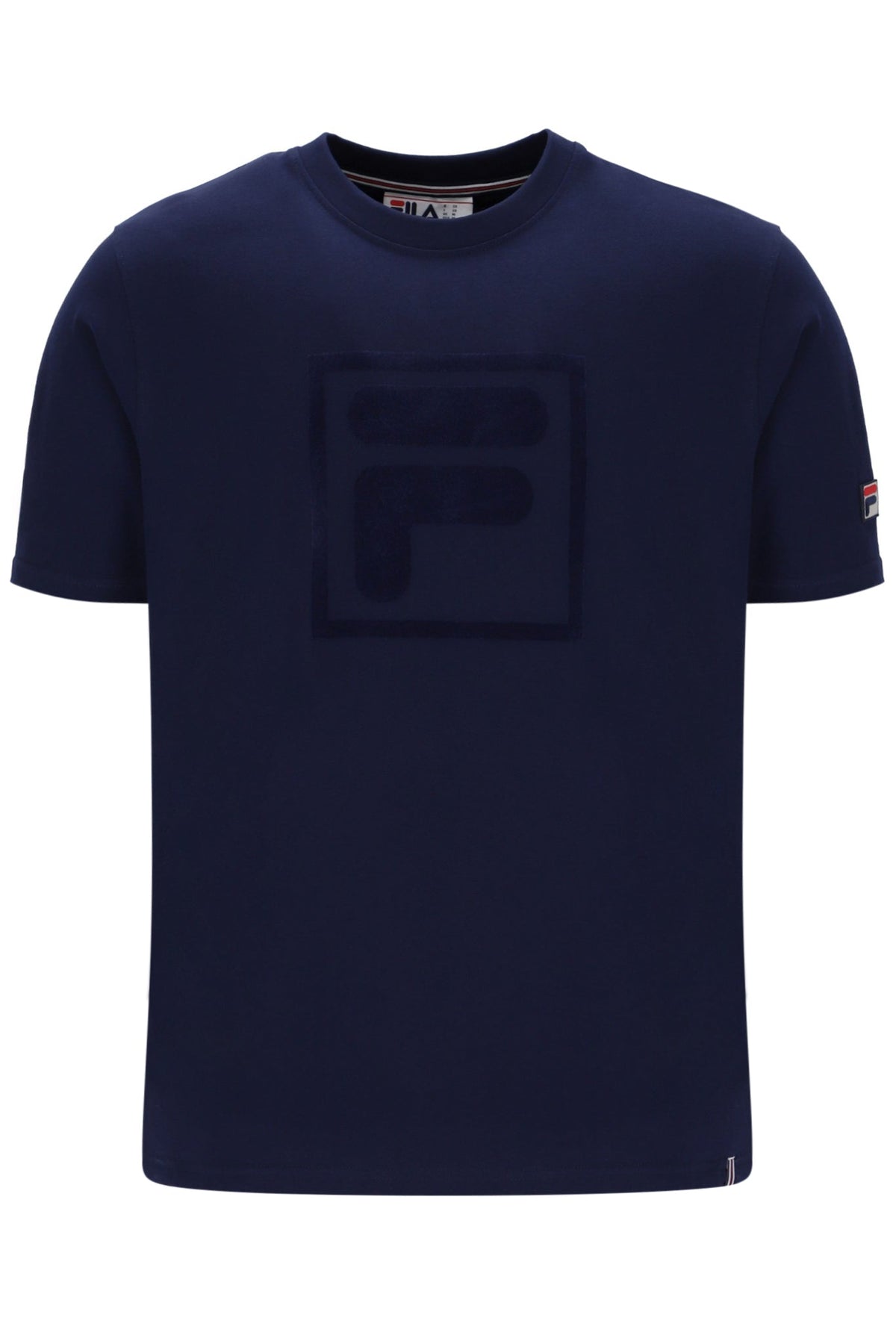 Fila Navy Pepe Tee with Flock Logo - Bold Navy