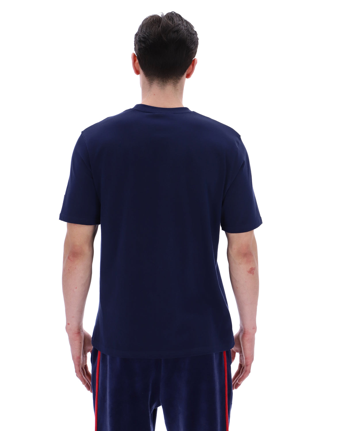 Fila Navy Pepe Tee with Flock Logo - Bold Navy