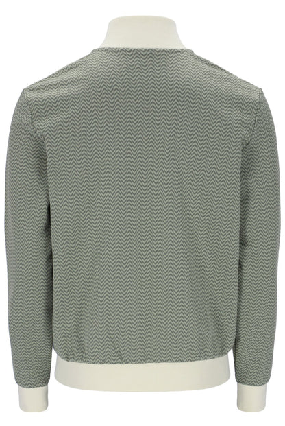 Sea Foam Mathers Herringbone Track Top - Olive Green