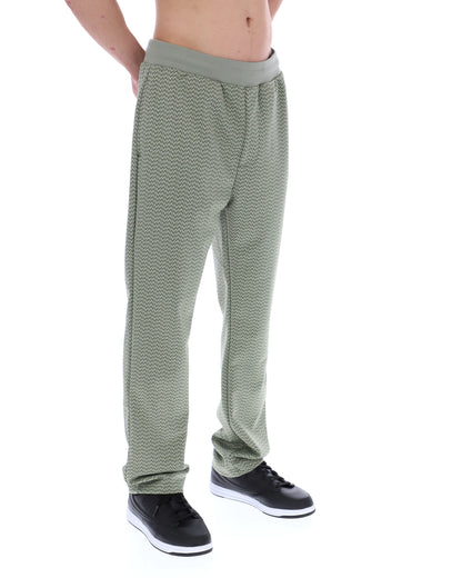 Sea Foam Edward Herringbone Pant - Khaki Green