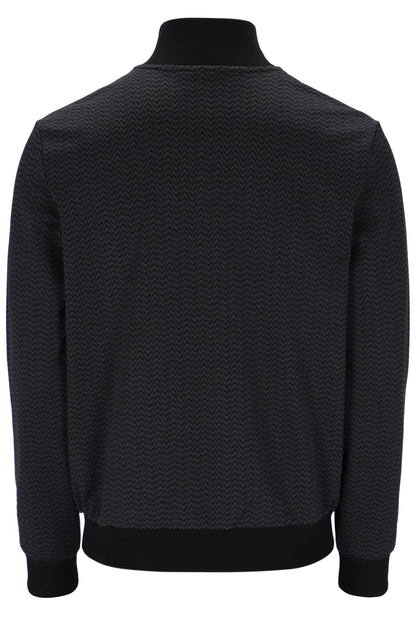 Black Mathers Herringbone Track Top - Black