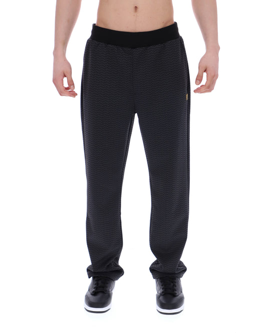 Black Edward Herringbone Pant - Black