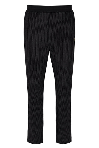 Black Edward Herringbone Pant - Black