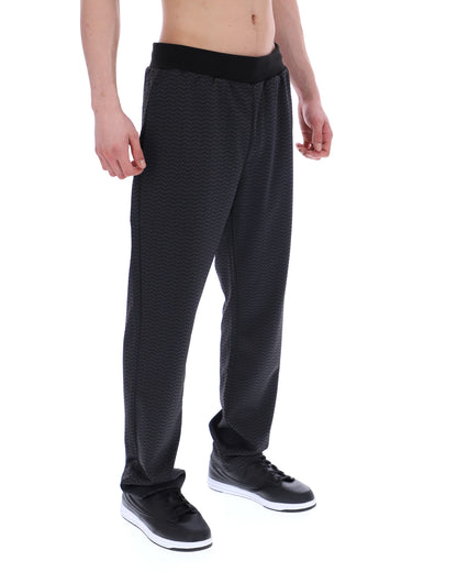 Black Edward Herringbone Pant - Black