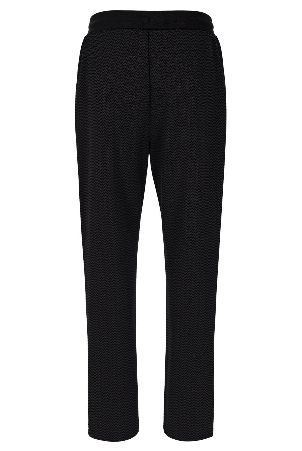 Black Edward Herringbone Pant - Black